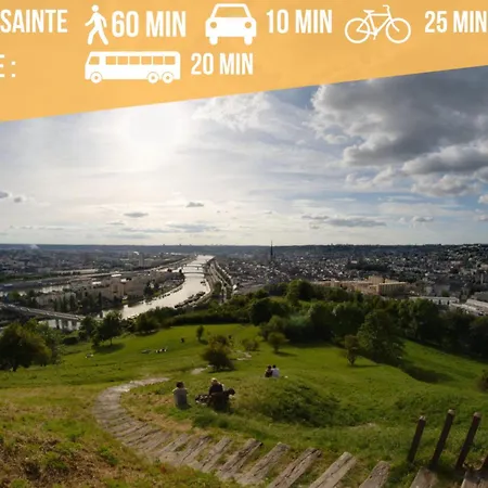 : Vue Panoramique Sur La Seine Avec Parking * רואן
